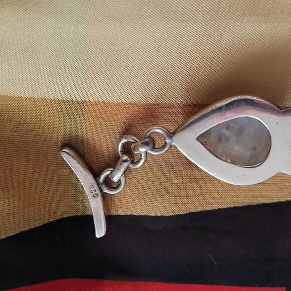 Rainbow Moonstone Sterling Silver Bracelet - Picture 3 of 3